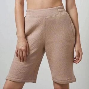 $148 Lunya Restore Double Faced Shorts Size M dusty rose New